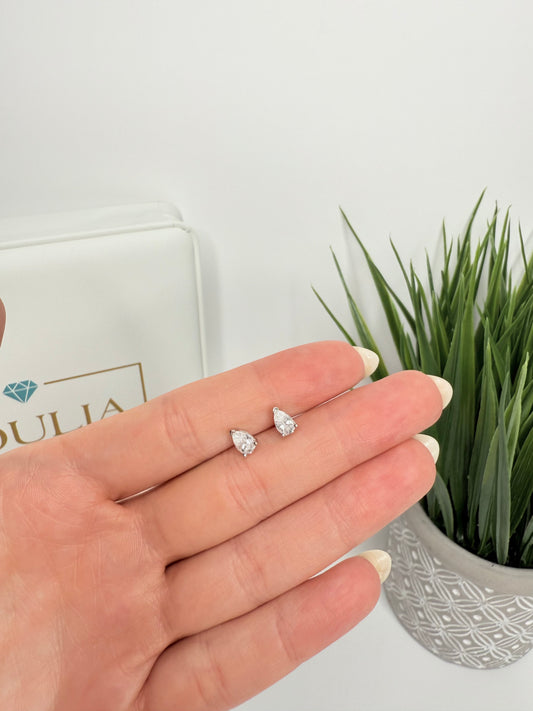 1.2 ct pear cut earrings