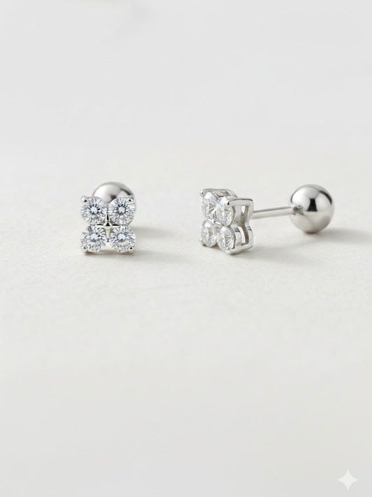 Four-Stone Stud Earrings