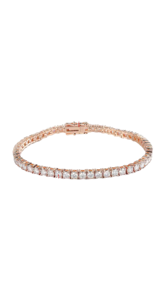 Rose gold tennis bracelet