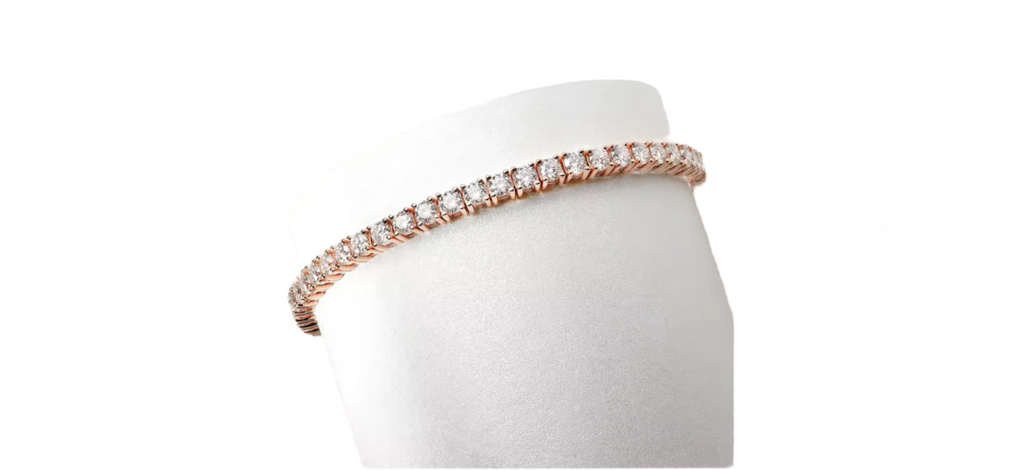 Rose gold tennis bracelet
