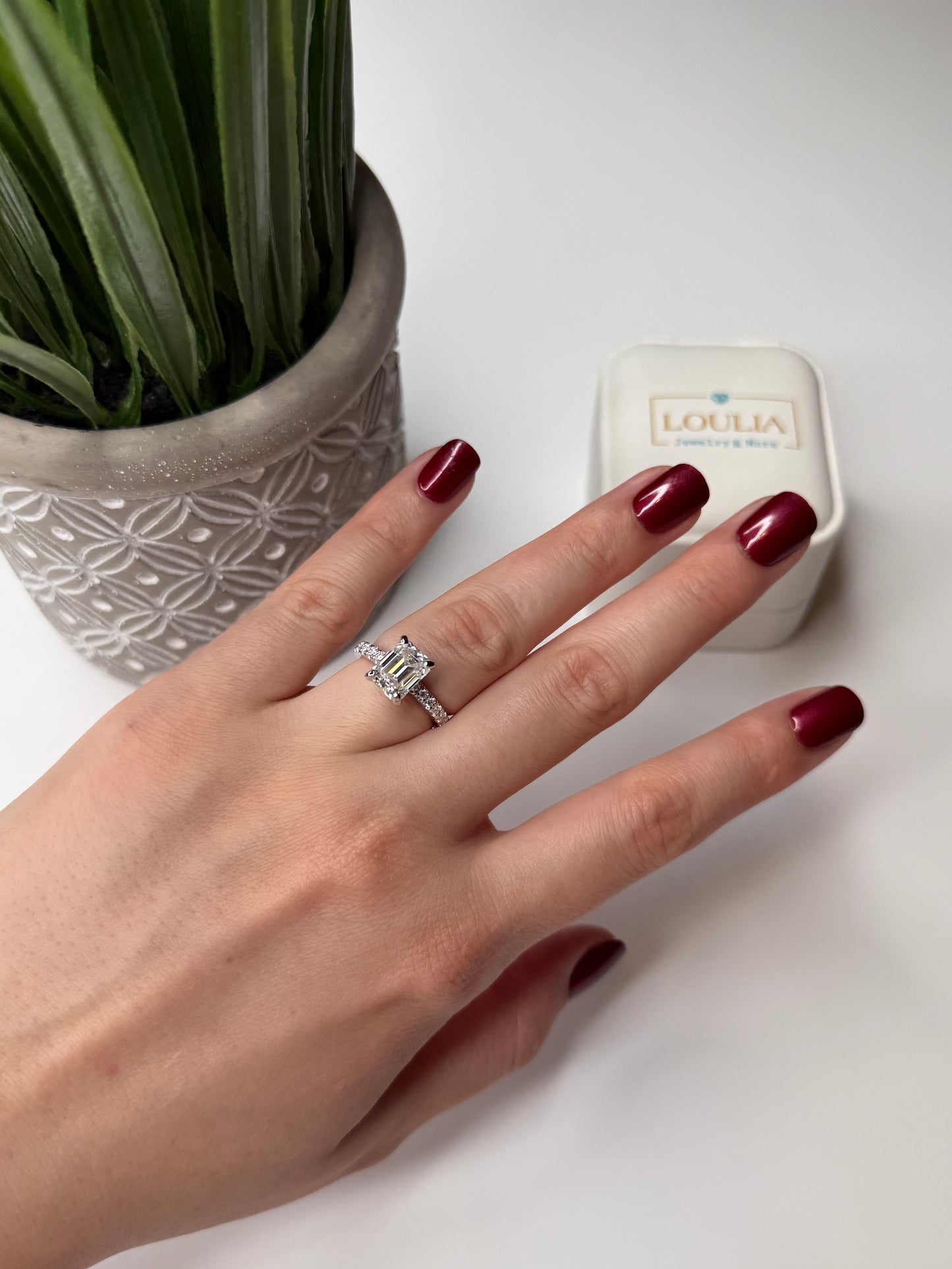 Emerald cut Solitaire