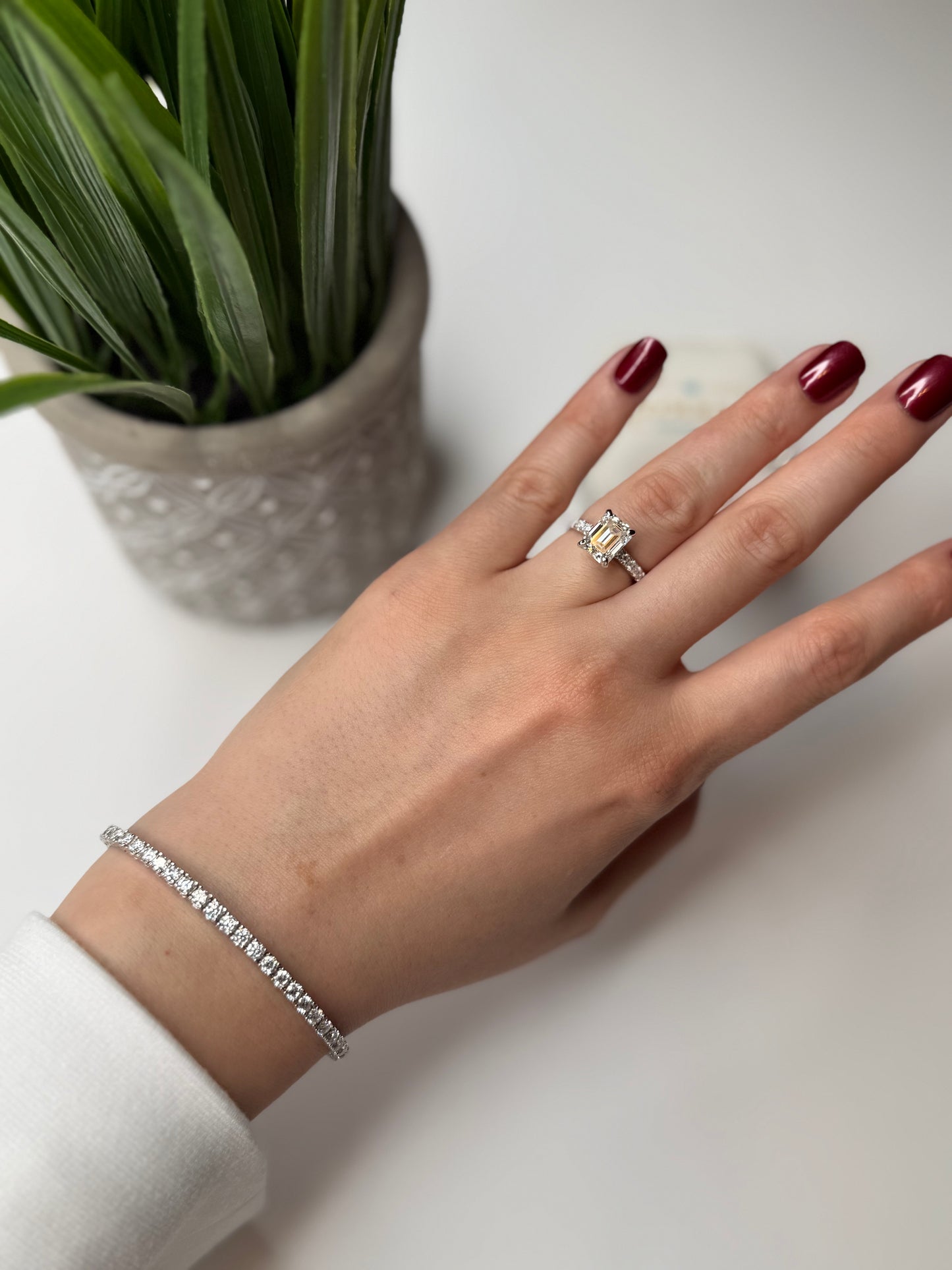 Emerald cut Solitaire